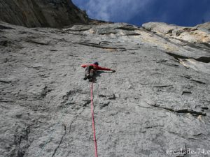 Anterne : Biografiz (L2 : 7b+) - Photo Philippe Mussatto ©