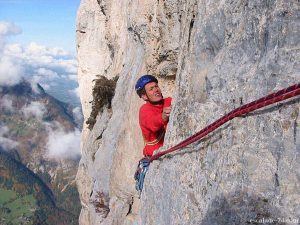 Rocher de Leschaux : Les Collégiens (L2 : 6a+) - Photo Romain Vulliet ©