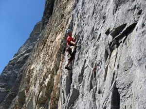 Paroi d'Anterne : Salamalek (L3 de la face : 7a)