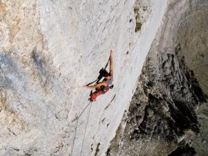 Paroi d'Anterne : Les yeux dans le bleu (L5 : 7c/7c+)